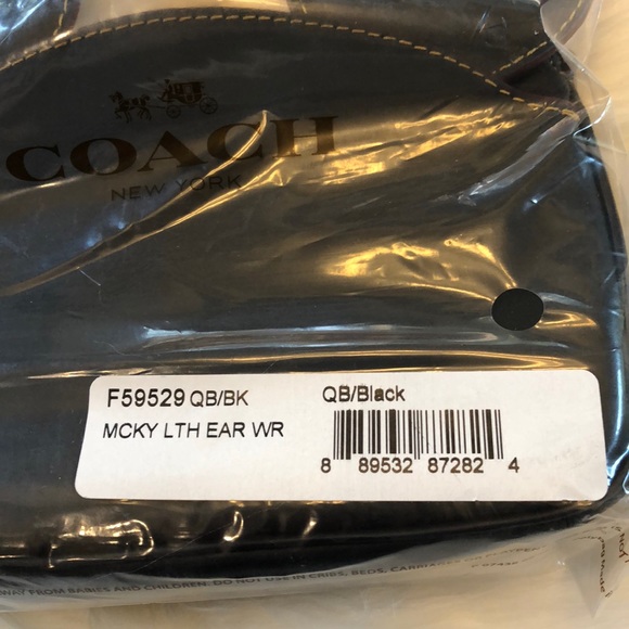 Coach Wristlet Glove Calf Leather Mickey Ears NWT - Picture 3 of 6